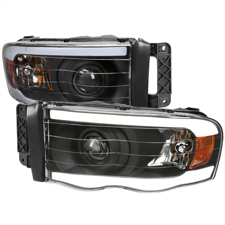 SPEC-D TUNING 02-05 Dodge Ram Projector Headlights 2LHP-DGP02JM-G3-GO